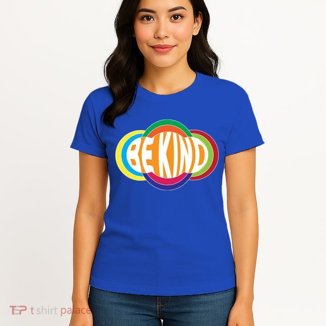 Be Kind 70's Retro Logo Tribute Womens T-Shirt