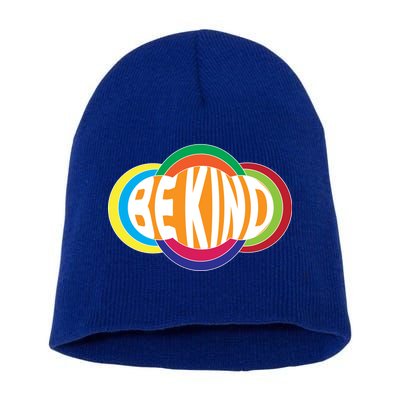 Be Kind 70's Retro Logo Tribute Short Acrylic Beanie