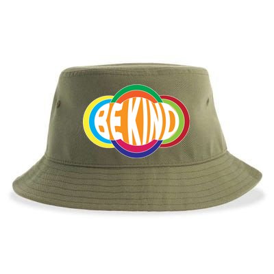 Be Kind 70's Retro Logo Tribute Sustainable Bucket Hat