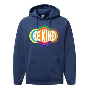 Be Kind 70's Retro Logo Tribute Performance Fleece Hoodie