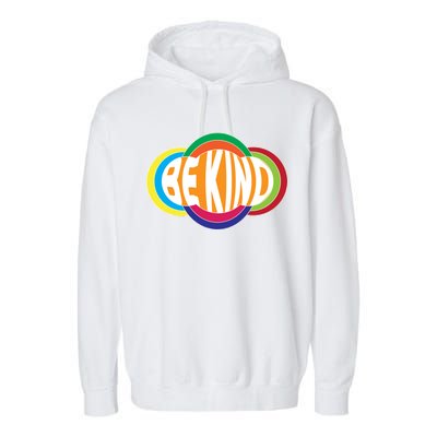 Be Kind 70's Retro Logo Tribute Garment-Dyed Fleece Hoodie