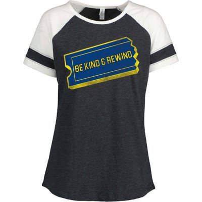 Be Kind And Rewind Enza Ladies Jersey Colorblock Tee