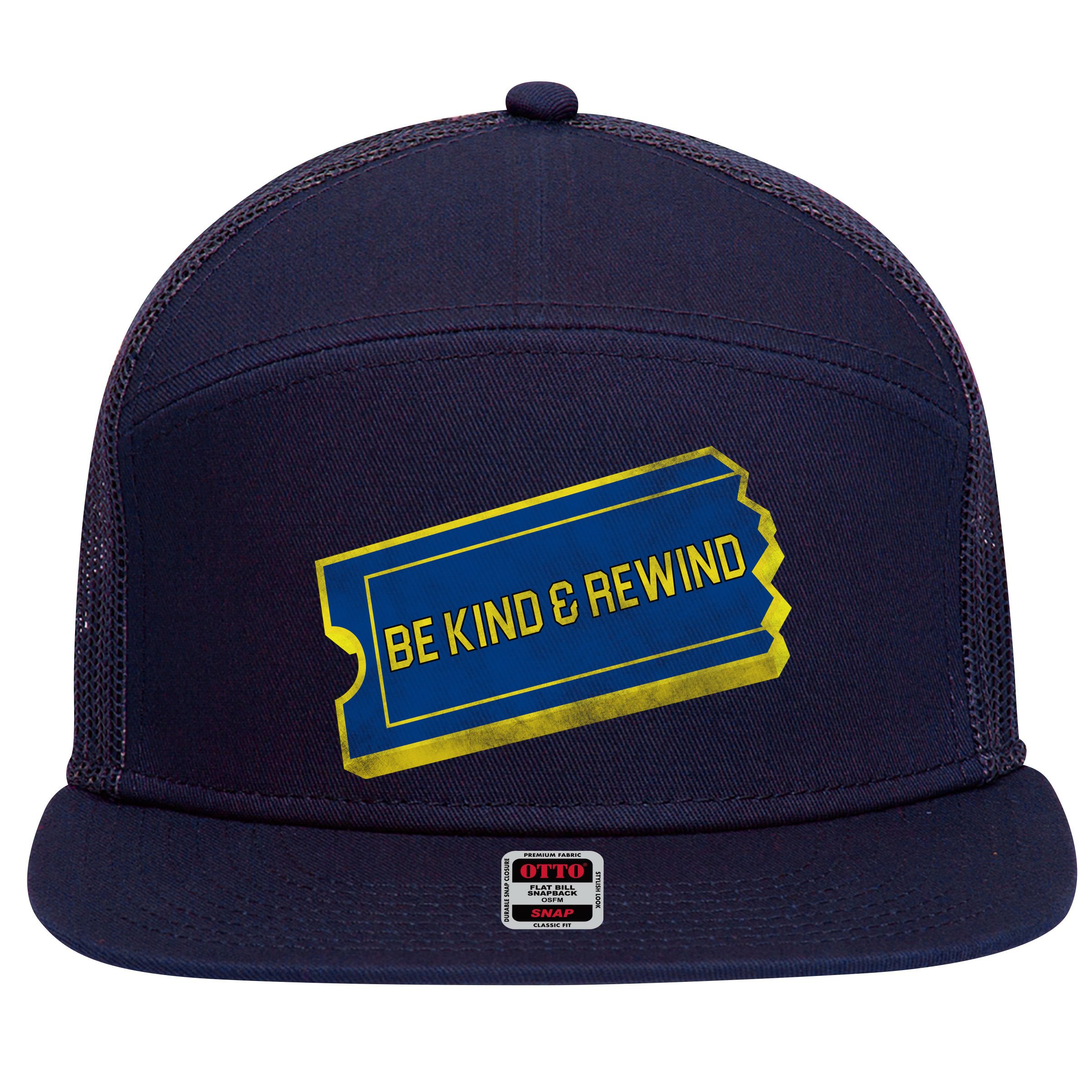 Be Kind And Rewind 7 Panel Mesh Trucker Snapback Hat