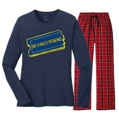 Be Kind And Rewind Women's Long Sleeve Flannel Pajama Set 