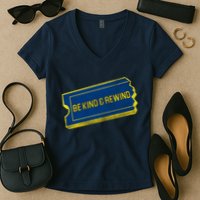 Be Kind And Rewind Women's V-Neck T-Shirt
