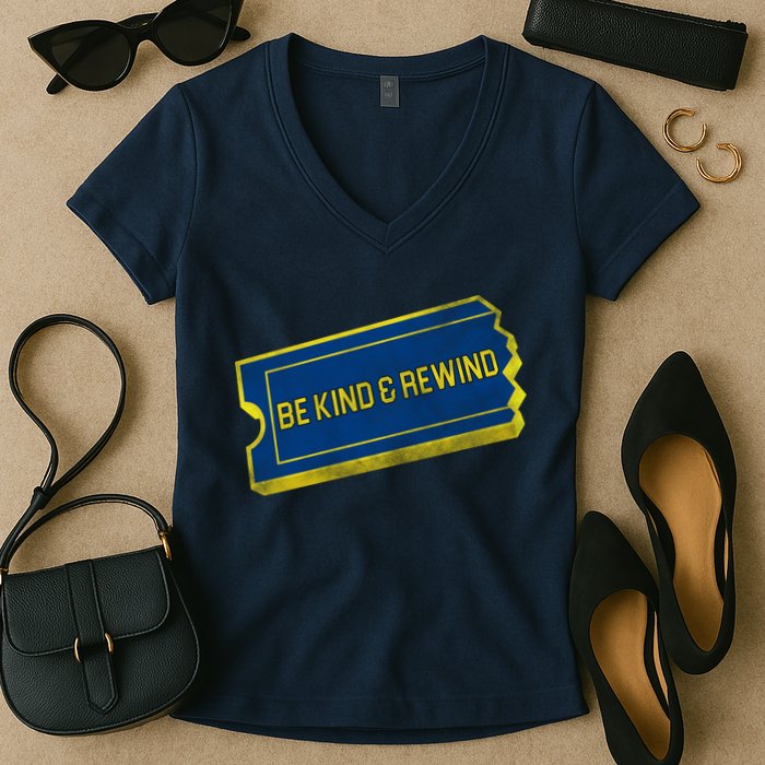 Be Kind And Rewind Women's V-Neck T-Shirt