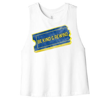 Be Kind And Rewind Women's Racerback Cropped Tank