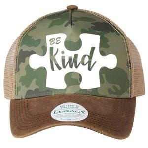 Be Kind Autism Awareness Puzzle Legacy Tie Dye Trucker Hat