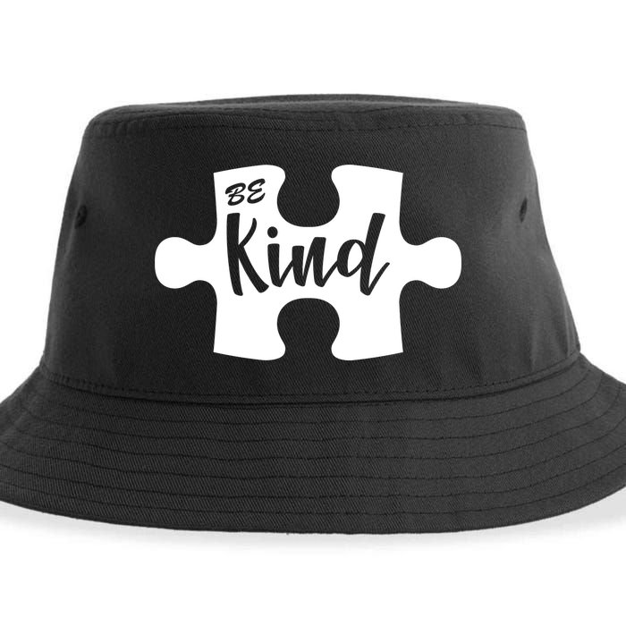 Be Kind Autism Awareness Puzzle Sustainable Bucket Hat