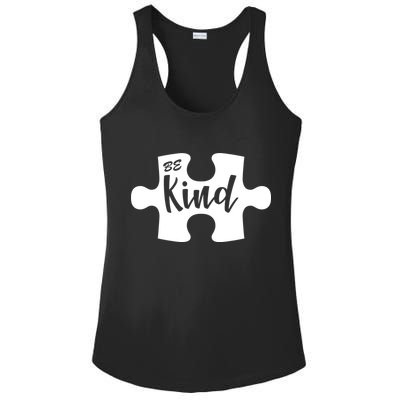 Be Kind Autism Awareness Puzzle Ladies PosiCharge Competitor Racerback Tank