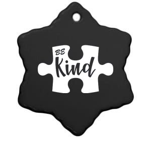 Be Kind Autism Awareness Puzzle Ceramic Star Ornament