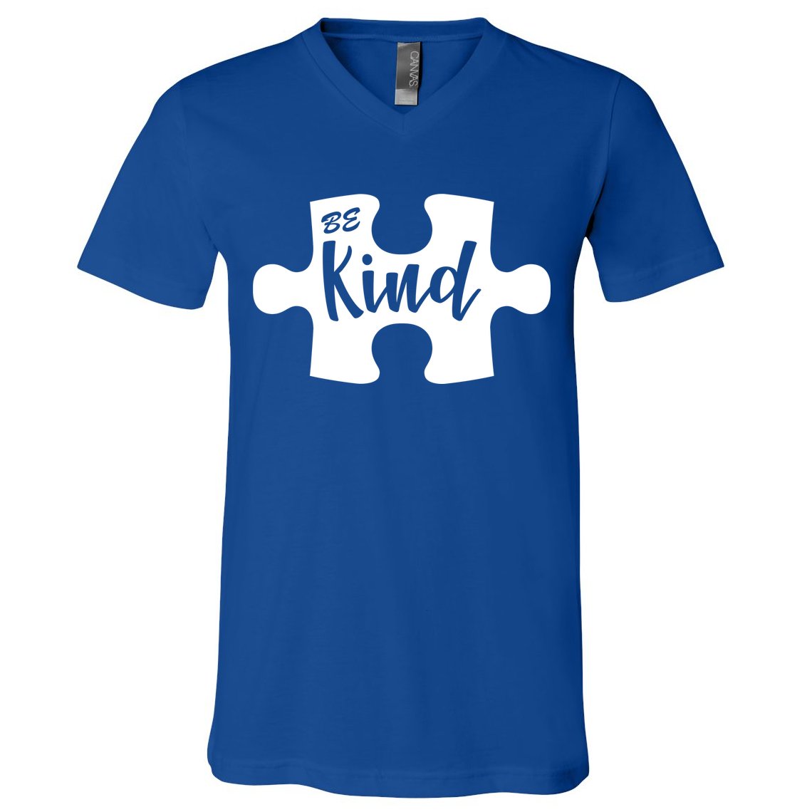 Be Kind Autism Awareness Puzzle V-Neck T-Shirt