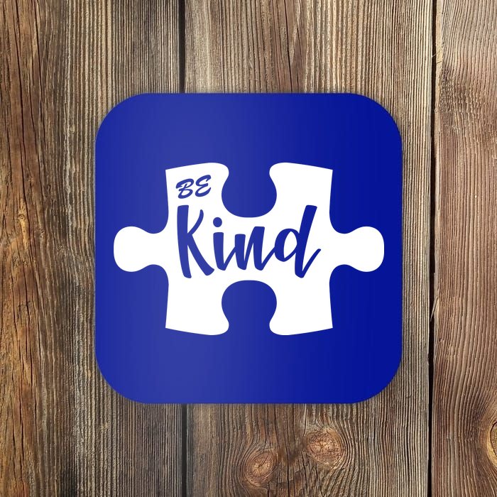 Be Kind Autism Awareness Puzzle Coaster