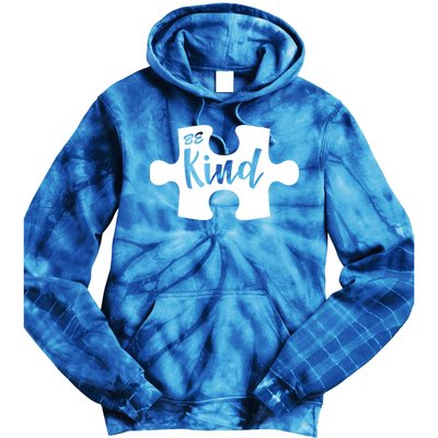 Be Kind Autism Awareness Puzzle Tie Dye Hoodie