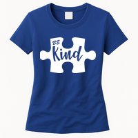 Be Kind Autism Awareness Puzzle Womens T-Shirt
