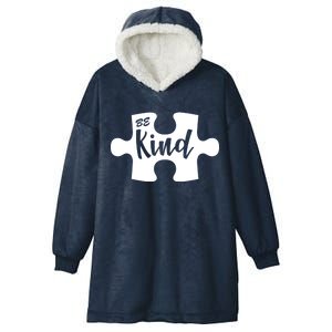 Be Kind Autism Awareness Puzzle Hooded Wearable Blanket