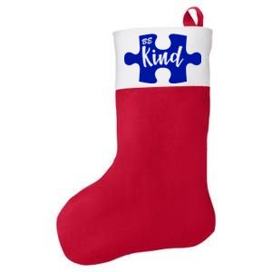 Be Kind Autism Awareness Puzzle Felt Holiday Christmas Stocking