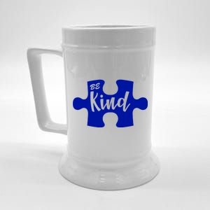 Be Kind Autism Awareness Puzzle Beer Stein