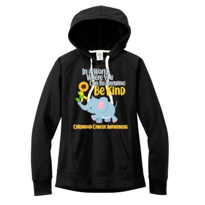 Be Kind Childhood Cancer Awareness Women's Fleece Hoodie