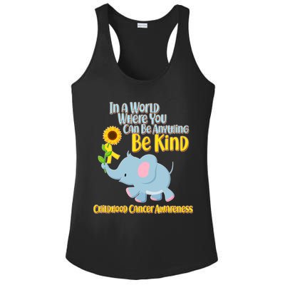Be Kind Childhood Cancer Awareness Ladies PosiCharge Competitor Racerback Tank