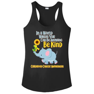 Be Kind Childhood Cancer Awareness Ladies PosiCharge Competitor Racerback Tank