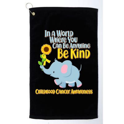 Be Kind Childhood Cancer Awareness Platinum Collection Golf Towel