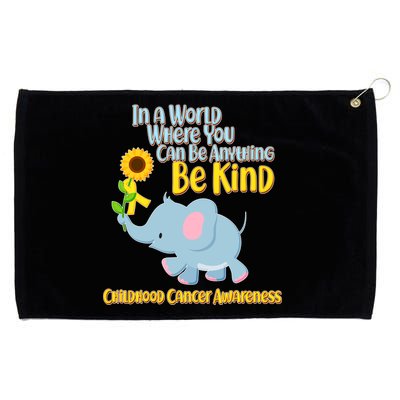 Be Kind Childhood Cancer Awareness Grommeted Golf Towel