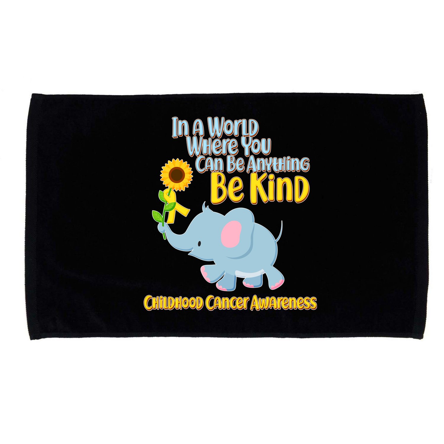 Be Kind Childhood Cancer Awareness Microfiber Hand Towel