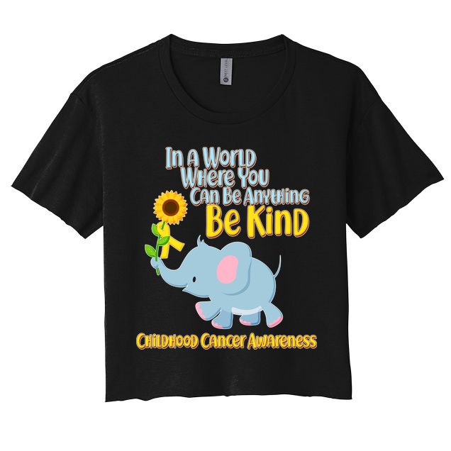 Be Kind Childhood Cancer Awareness Crop Top