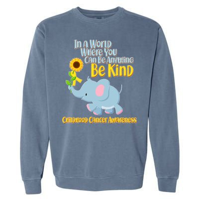 Be Kind Childhood Cancer Awareness Garment-Dyed Sweatshirt