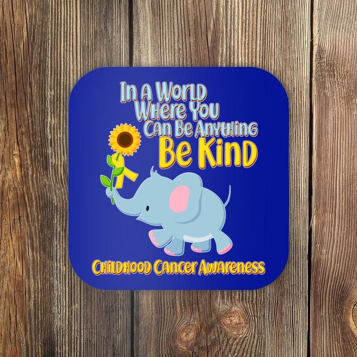 Be Kind Childhood Cancer Awareness Coaster