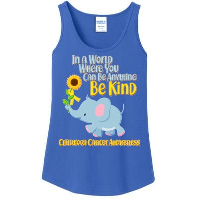 Be Kind Childhood Cancer Awareness Ladies Essential Tank