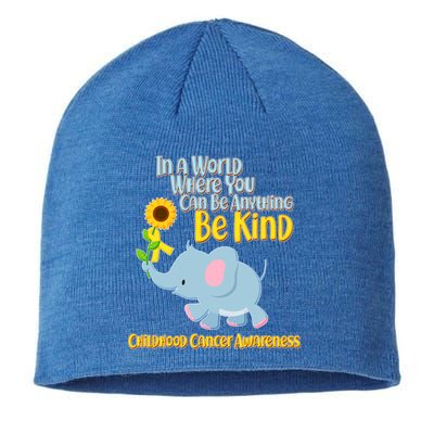 Be Kind Childhood Cancer Awareness Sustainable Beanie