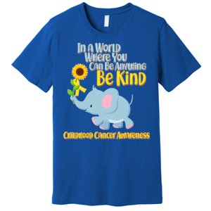 Be Kind Childhood Cancer Awareness Premium T-Shirt