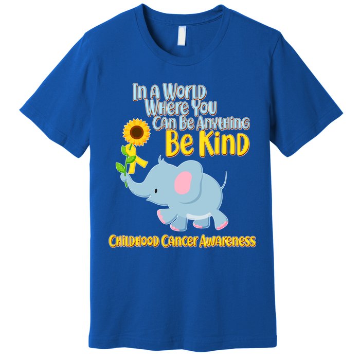 Be Kind Childhood Cancer Awareness Premium T-Shirt