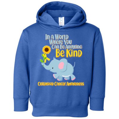 Be Kind Childhood Cancer Awareness Toddler Hoodie