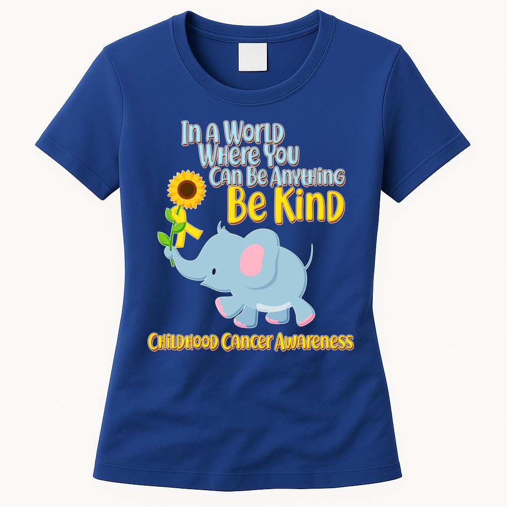 Be Kind Childhood Cancer Awareness Womens T-Shirt