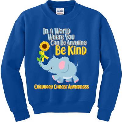 Be Kind Childhood Cancer Awareness Kids Sweatshirt