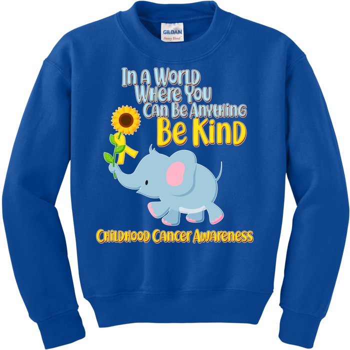 Be Kind Childhood Cancer Awareness Kids Sweatshirt