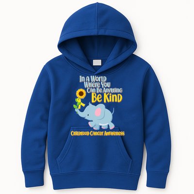 Be Kind Childhood Cancer Awareness Kids Hoodie