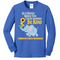 Be Kind Childhood Cancer Awareness Kids Long Sleeve Shirt