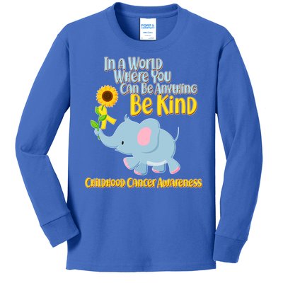 Be Kind Childhood Cancer Awareness Kids Long Sleeve Shirt