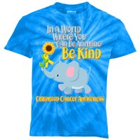 Be Kind Childhood Cancer Awareness Kids Tie-Dye T-Shirt