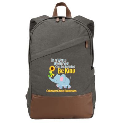 Be Kind Childhood Cancer Awareness Cotton Canvas Backpack