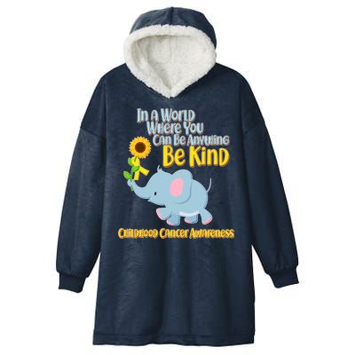 Be Kind Childhood Cancer Awareness Hooded Wearable Blanket