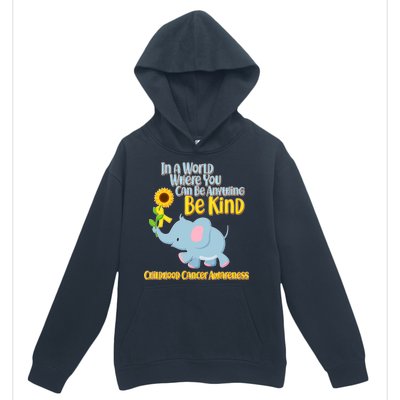 Be Kind Childhood Cancer Awareness Urban Pullover Hoodie