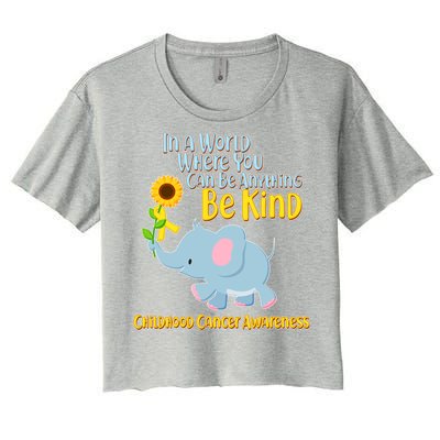 Be Kind Childhood Cancer Awareness Women's Crop Top Tee