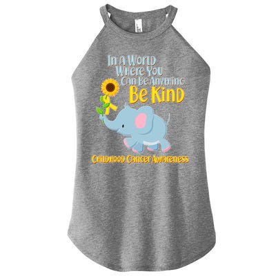 Be Kind Childhood Cancer Awareness Women's Perfect Tri Rocker Tank