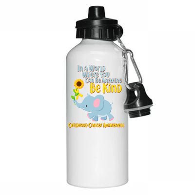 Be Kind Childhood Cancer Awareness Aluminum Water Bottle