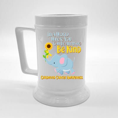 Be Kind Childhood Cancer Awareness Beer Stein